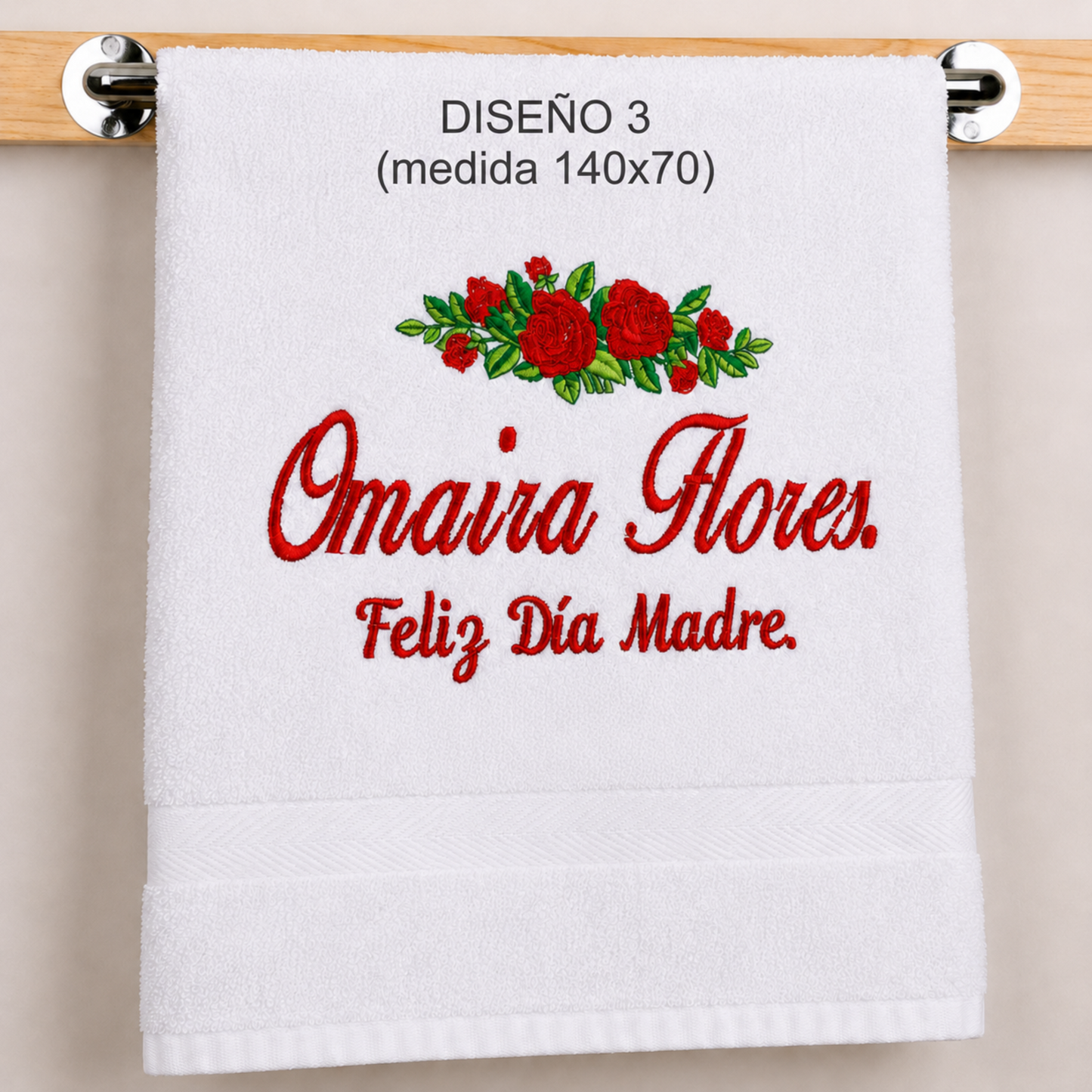 TOALLA MUJER DAMA PERSONALIZADA
