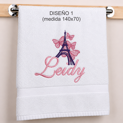 TOALLA MUJER DAMA PERSONALIZADA
