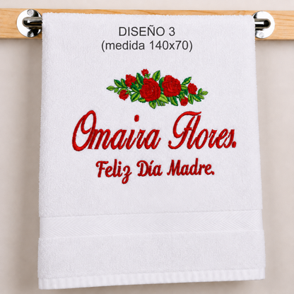 TOALLA MUJER DAMA PERSONALIZADA
